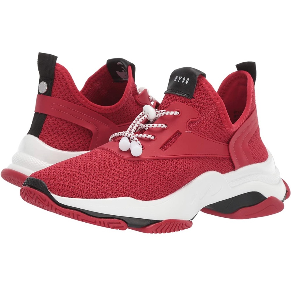 Steve Madden Myles Knit Chunky Sneakers in Red Sz 6.5